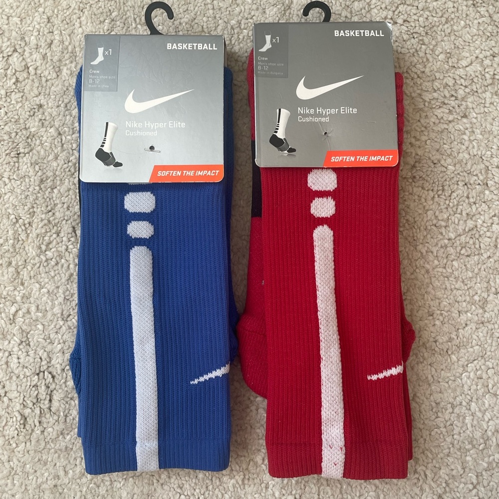2 x Nike hyper elite basketball socks vintage rare